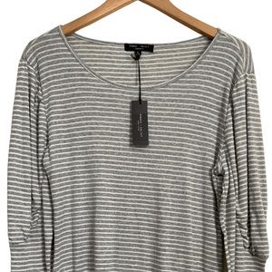 Romeo + Juliet dress casual stretch tunic dress long sleeve grey white sz L